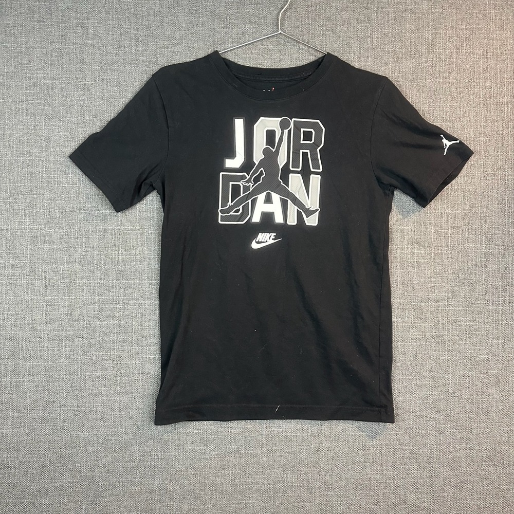 Jordan Black Graphic T Shirt‎ Youth XL 13-15 YRS Nike Basketball Tee